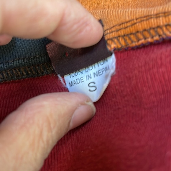 Vintage KPC Nepali Patchwork Razor Cut Hoodie Zip Front Wear Small - Picture 8 of 12